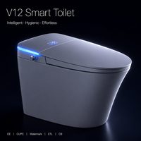 WC intelligent en céramique certifié CUPC UL, télécommandé, avec séchage instantané, homologué CE, tout-en-un, à poser au sol, WC automatique