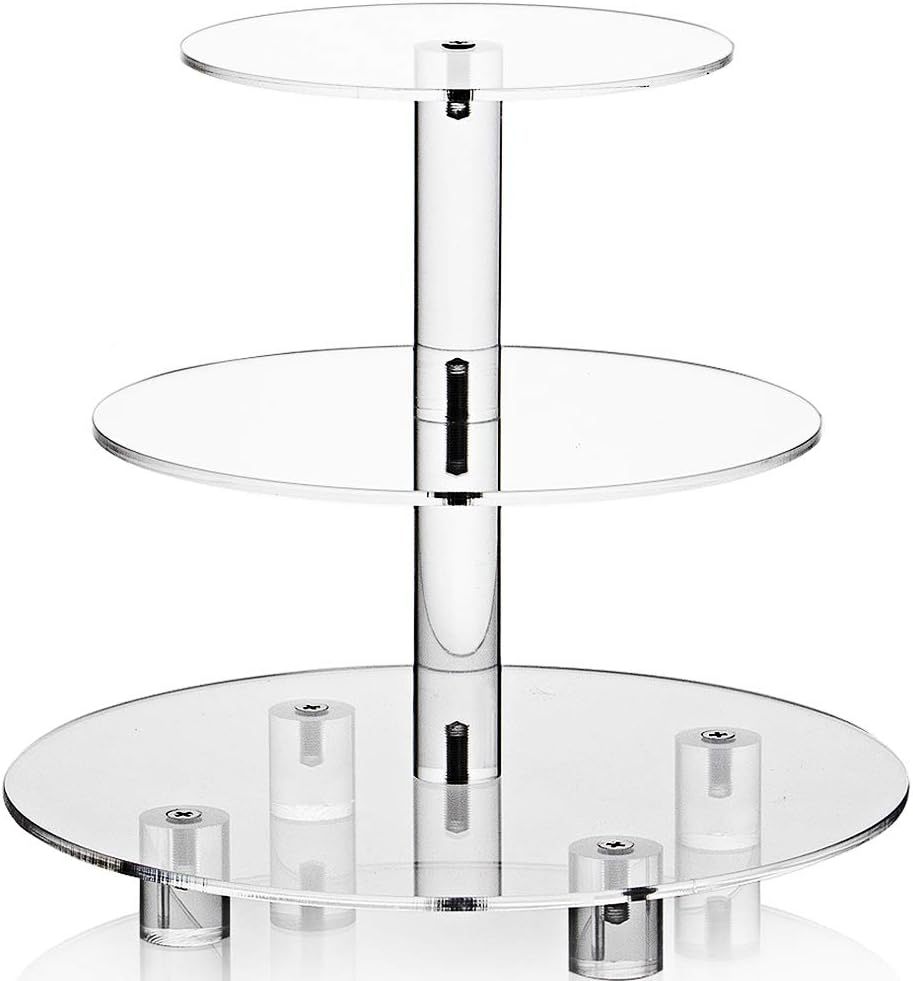 Custom Tiers clear Acrylic Display Risers Stand Holder Cupcake Makeup Acrylic Display Shelf for Organizing and Decoration — view 6