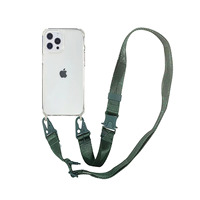 Coque de téléphone à bandoulière de haute qualité avec collier et crochet doux au toucher TPU PC étui transparent XOUXOU étui pour iphone 11 13 14 Pro