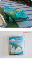 Crocodile gonflable pour piscine, jouet aquatique en PVC, planche de surf pour enfants, piscine, plage, activités aquatiques d'été en plein air