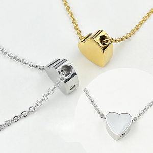 Collier avec pendentif en forme d'urne gravé sur mesure pour femmes, souvenir de crémation, porte-cendres pour animaux de compagnie, bijoux commémoratifs, cadeau pour les proches <span class=keywords><strong>perdus</strong></span> - Product Image 1