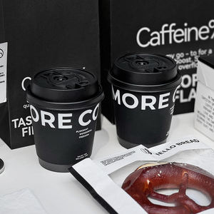 Gobelet en papier jetable à double couche avec impression personnalisée, isolation thermique, 12oz 14oz 16oz, gobelet en papier à emporter pour café - Product Image 2
