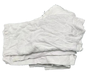 2024 JES 100% コットンソフト素材10 kgベールズインダストリアル使用ホテルリサイクルホワイトテリータオルラグ - Product Image 2