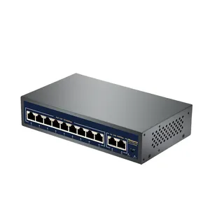 Hisource Ethernet chuyển đổi 6 8 9 16 24 cổng Rack mount RJ45 9-Port 10/100Mbps VLAN + mở rộng 250m PoE chuyển đổi