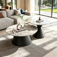 Nouvelle arrivée, table basse ronde minimaliste de luxe, table centrale moderne pour salon, adaptée aux appartements familiaux