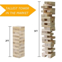 Taille Différente personnalisée Géant En Bois blocs empilables jeu géant Chute Tumbling Tour ensemble pour adulte et enfants
