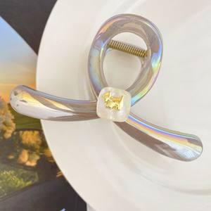 Nouvelle Pince à Cheveux Grande Taille Translucide en Résine Plastique, Style Gelée Colorée, pour Filles et Femmes - Product Image 2