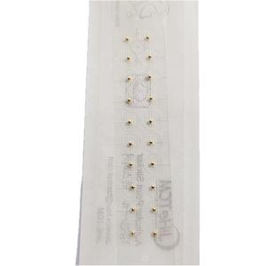 Pegatinas de punto de oreja transparentes chapadas en oro y plata de 1,5mm, semillas de oreja de presión de oreja transpirables de grado médico - Product Image 1