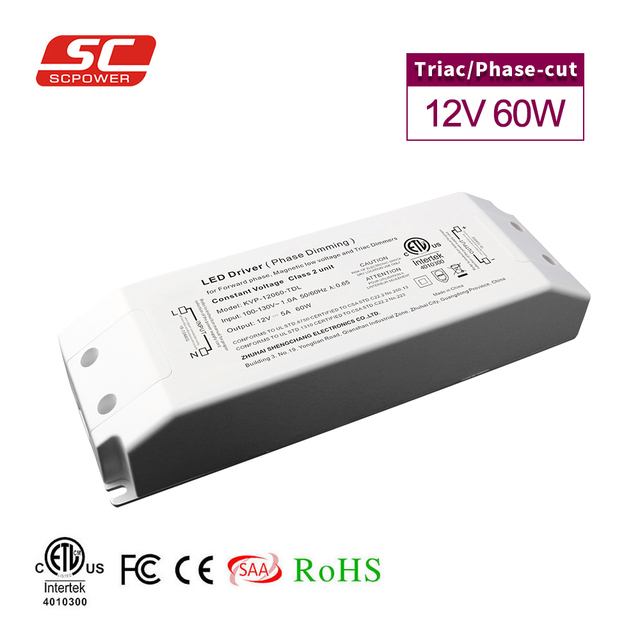 ETL CETL Constant Voltage Driver 12V 60W T5A Riac Dimming LED Driver