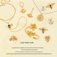Bracelet de doigt en acier inoxydable abeille, bijoux faits main haut de gamme de niche, bijoux pour femme inaltérables