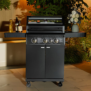Barbecue a Gas <span class=keywords><strong>Americano</strong></span> da Esterno - 3 Bruciatori in Acciaio, Design Senza Fumo, Antiruggine, Accensione Elettronica per Ville Grandi - Product Image 4