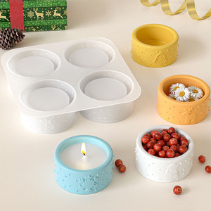 Moule en silicone rond pour bougeoirs à pastille en résine, idéal pour les créations DIY, centres de <span class=keywords><strong>table</strong></span> et contenants à bibelots - Product Image 5
