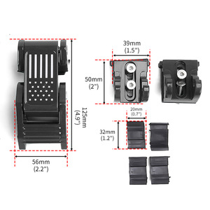 Kit de loquets de capot moteur en alliage d'aluminium noir avec drapeau américain pour Jeep Wrangler JK JL JT Gladiator 2007-2025 - Product Image 2