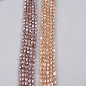 Commercio all'ingrosso 8-9mm AA naturale rosa viola barocche d'acqua dolce fili di perle per bracciale collana creazione di gioielli - Product Image 4