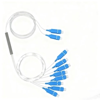 1x16 Green Mini Tube SC APC/UPC Conector Modo único 1x16 FBT Acoplador PLC Splitter Cables de comunicación Nap Box