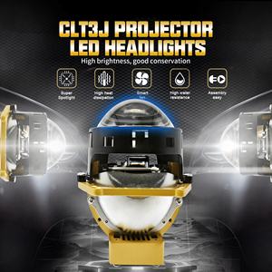 ไฟหน้าโปรเจคเตอร์ Bi-LED รุ่นใหม่ ขนาด 3.0 นิ้ว 145 วัตต์ สว่างพิเศษ พร้อมเลเซอร์สีเหลือง สำหรับรถยนต์พวงมาลัยขวา/ซ้าย ไฟสูง/ต่ำแบบแบน อุปกรณ์ตกแต่งรถยนต์ - Product Image 2