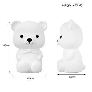 Teddy Bear Night Light Led Colorful <b>Remote</b> <b>Control</b> Kids Room Bedside <b>Lamp</b> USB Rechargeable - Product Image 4