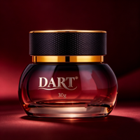 Pot en verre de luxe 30g/50g avec couvercle, emballage cosmétique pour crème visage, baume, pommade, huile végétale