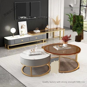Tavolino da Caffè Moderno e Semplice con Piano <span class=keywords><strong>in</strong></span> <span class=keywords><strong>Vetro</strong></span> Temperato e Struttura <span class=keywords><strong>in</strong></span> Legno e Ferro, Ideale <span class=keywords><strong>per</strong></span> Soggiorni di Piccoli Appartamenti - Product Image 3