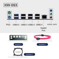 Nueva Placa Base X99-DS3 con Doble PCIe3.0 X16 Compatible con Intel Xeon E5 V3/V4 4x DDR3 SATA3.0 2X NVMe M.2 SSD