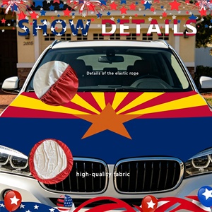 Bandera Personalizada de Fábrica para Coche, Bandera para Capó de Coche de EE. UU., Bandera de Arizona, Bandera Deportiva para Capó de Motor - Product Image 5