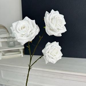 Rose artificielle en soie blanche Jinxi, décoration de mariage et de maison, 12 pouces - Product Image 3
