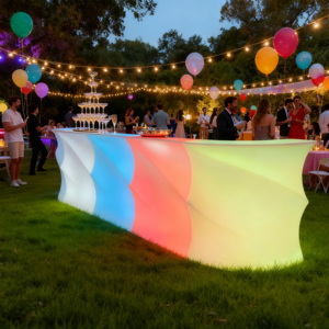 Comptoir de <span class=keywords><strong>Bar</strong></span> <span class=keywords><strong>LED</strong></span> Lumineux Portable pour Événements, Mariages, Fêtes, Jardin en Location – Mobilier de <span class=keywords><strong>Bar</strong></span> <span class=keywords><strong>LED</strong></span> Intérieur Extérieur, Tables, Chaises et Canapés - Product Image 1