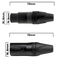 Connecteur XLR mâle 3 broches en gros avec capuchon codé par couleur (6 couleurs) pour microphone, table de mixage audio, studio d'enregistrement, sonorisation en direct et scène