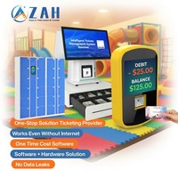 Terminal de paiement sans argent liquide par carte IC pour jeux d'arcade et parcs d'attractions, avec code QR, RFID Tap-to-Play et système de gestion des fonds de jeu (FEC)