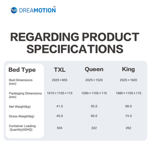 Электрическая регулируемая кровать Dreamotion с функцией массажа, умная складная кровать для спальни, размеры King и Queen - Product Image 5
