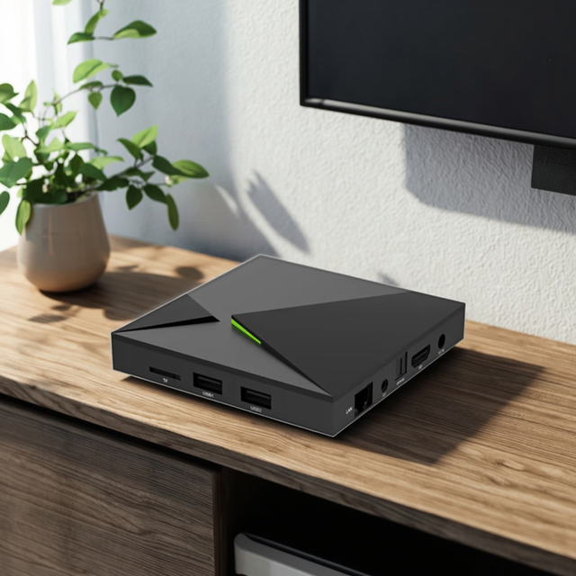 Q11 Android 11 Quad Core TV Box Amlogic 4K Decoder 4GB/32GB EMMC with H.265 10-bit HDR 2TB Storage & WiFi