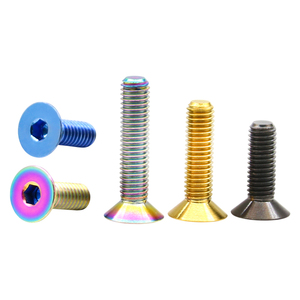 Titanio svasato <span class=keywords><strong>testa</strong></span> piatta esagonale viti bulloni colorati per moto elettrica bicicletta RC modello M3 M4 M5 M6 M8 - Product Image 1