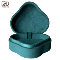ROGOOD Boîte d'emballage de luxe en velours vert en forme de nuage unique avec couvercle rabattable pour collier, boucles d'oreilles, boîte cadeau créative pour bijoux P2203