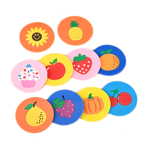 3D Cute Rubber Circle Cartoon Promotional Coaster/Pvc Round Mat