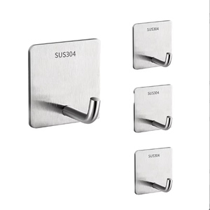 Ganchos de Pared Autoadhesivos de Acero Inoxidable SUS304, Resistentes e Impermeables, para Colgar Abrigos, Toallas y Otros Objetos - Product Image 2