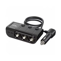 Simr 8 in 1 120W PD36W 12v Pengisi Daya USB Ganda dengan Saklar Soket Pemantik Rokok Qc3.0 Pengisi Daya Mobil Soket Pemantik Rokok Mobil