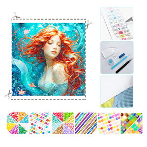 Peinture Diamant : Kit de Broderie Diamant Complet avec Résine Carrée, Motif Fille de Dessin Animé, Décoration Murale, Idéal pour Offrir - Product Image 3