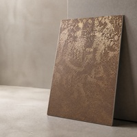 Revêtement mural flexible en pierre souple de quartz doré antique, résistant au feu et à l'eau, pour hôtels et gymnases