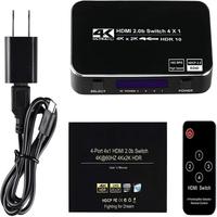 Hardrock Factory HD 4-poorts metalen switch voor WS-C-0401H4 afstandsbediening HDR10 HDCP2.2 4K60Hz Private Mold Home Theater Gaming