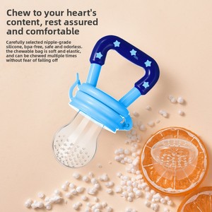 Cuillère d'alimentation pour bébé, sucette à fruits, maille en <span class=keywords><strong>silicone</strong></span>, biberon à mâcher, vaisselle, outil d'apport nutritionnel pour nourrissons - Product Image 1