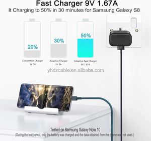 <b>USB</b> Charger Kit for Samsung S10 S8 <b>USB</b> Travel Fast <b>Charging</b> EU US Plug 2A Quick Charger <b>Type</b> <b>c</b> <b>Cable</b> Set Phone <b>Charging</b> Block - Product Image 3