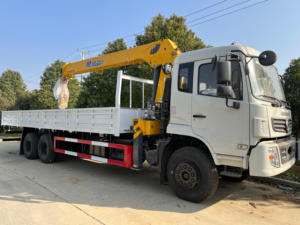 China DFAC 6x4 10t Stiff Boom Crane Freight <b>Truck</b> Hydraulic Self Loading Material Transport Vehicle for Sale - Product Image 5