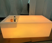 Table LED Commerciale RVB avec Seau à Glace Intégré pour Bar, Fêtes, Événements Extérieurs, Soirées, Clubs et Mariages