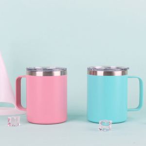 Custom Logo Printed Insulated Stainless Steel Mugs With Handle 12OZ Tumbler Metal Corporate Activity Business Gift Coffee Cup - Product Image 6