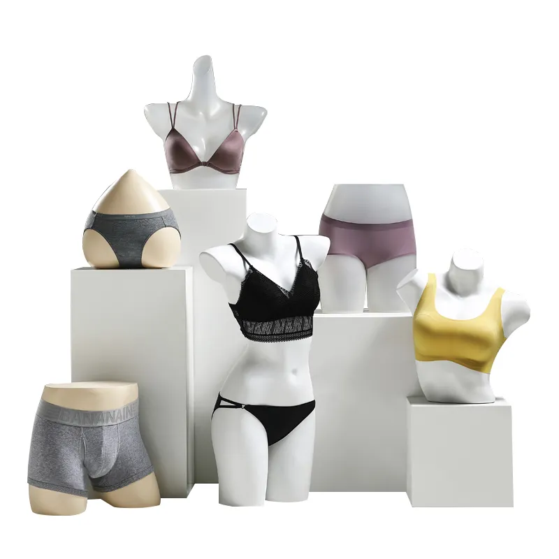 De diseño de moda busto usando ropa interior maniquí PP maniquí femenino maniquí de lencería