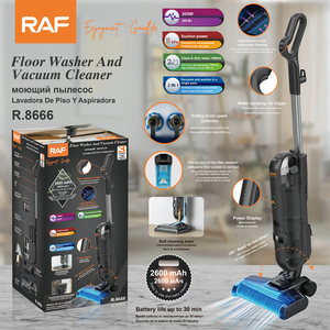RAF R.8666 Nettoyeur de sol sans fil 2-en-1 et <span class=keywords><strong>aspirateur</strong></span> eau et poussière 11 kPa avec auto-nettoyage et batterie 2600 mAh pour usage domestique - Product Image 2
