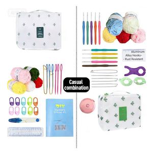 Kit de démarrage au crochet de haute qualité en gros, outils et accessoires de tricot, fournitures artisanales DIY pour débutants, rangement et transport pour la broderie - Product Image 4