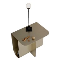 Table d'appoint en acier inoxydable de luxe italien, table basse en marbre pour salon ou balcon