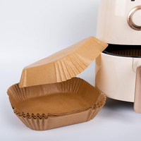 Papiers de cuisson jetables ronds et carrés pour friteuse à air, 100 pièces, 7,9 pouces, en papier sulfurisé, pour friteuses à air de 5 à 8 QT