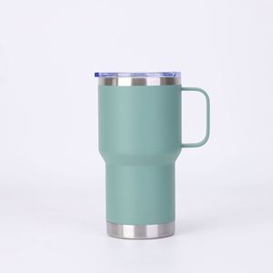Offre Spéciale – Tasse de Voyage Isotherme en Acier Inoxydable à Double Paroi 20oz 30oz avec Poignée Métallique pour Bureau et Voiture - Product Image 1